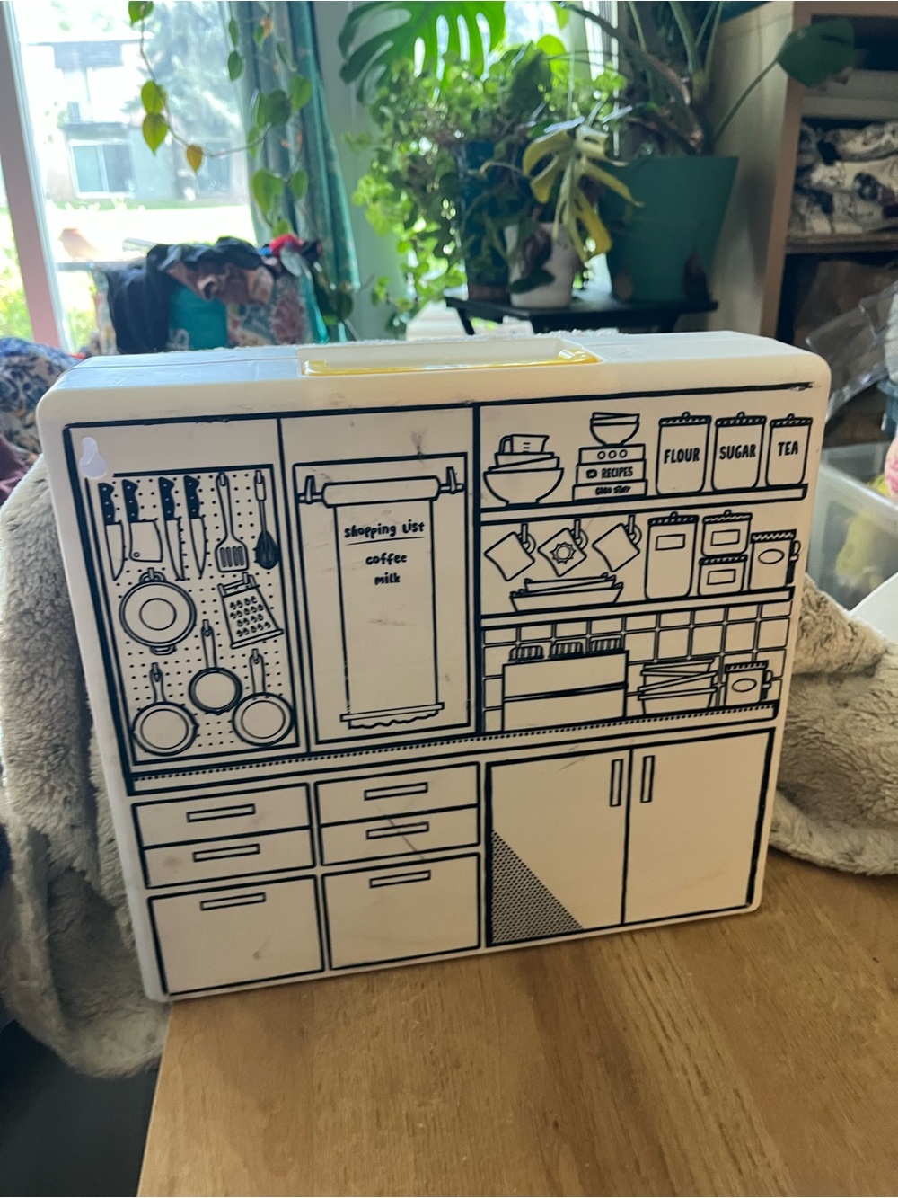 White Kids Play Kitchen Puzzle Box - Decorative Activity Toy